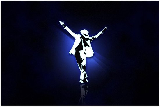 Poster van Michael Jackson Dansend op het Podium